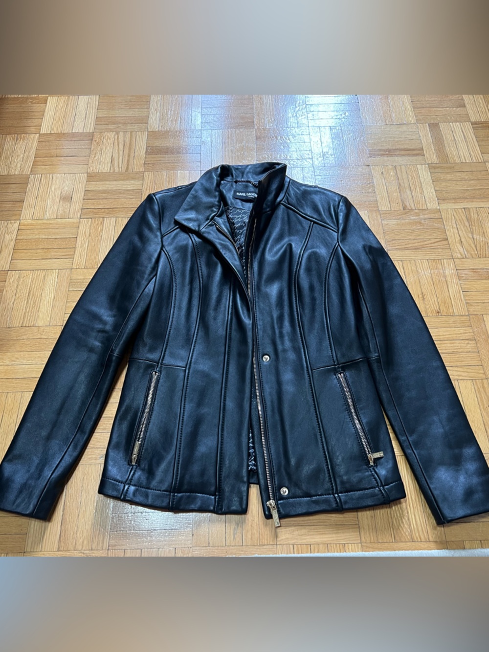 Karl lagerfeld leather jacket